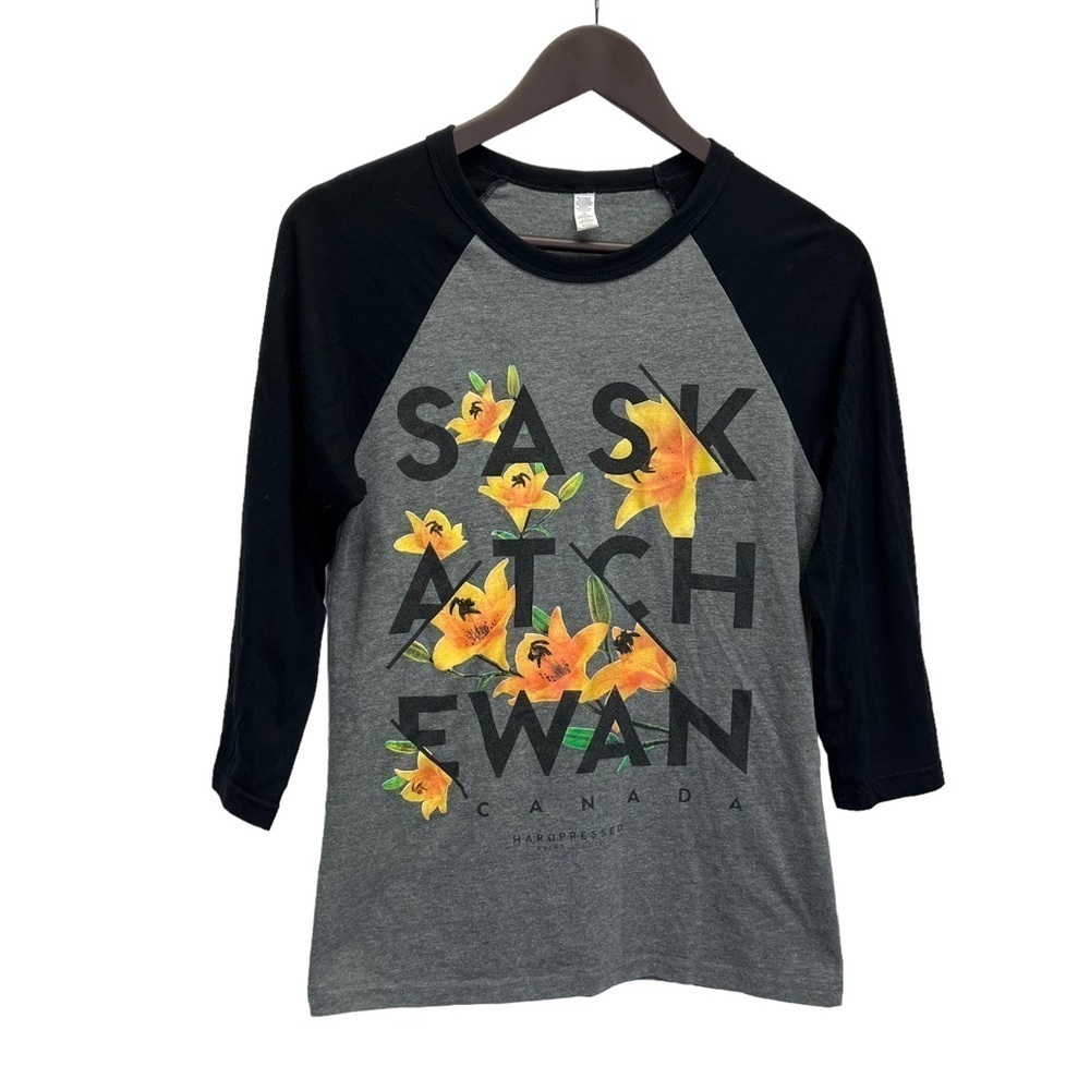 Hardpresssed Saskatchewan Women's T-Shirt 3/4 Sleeves Size S